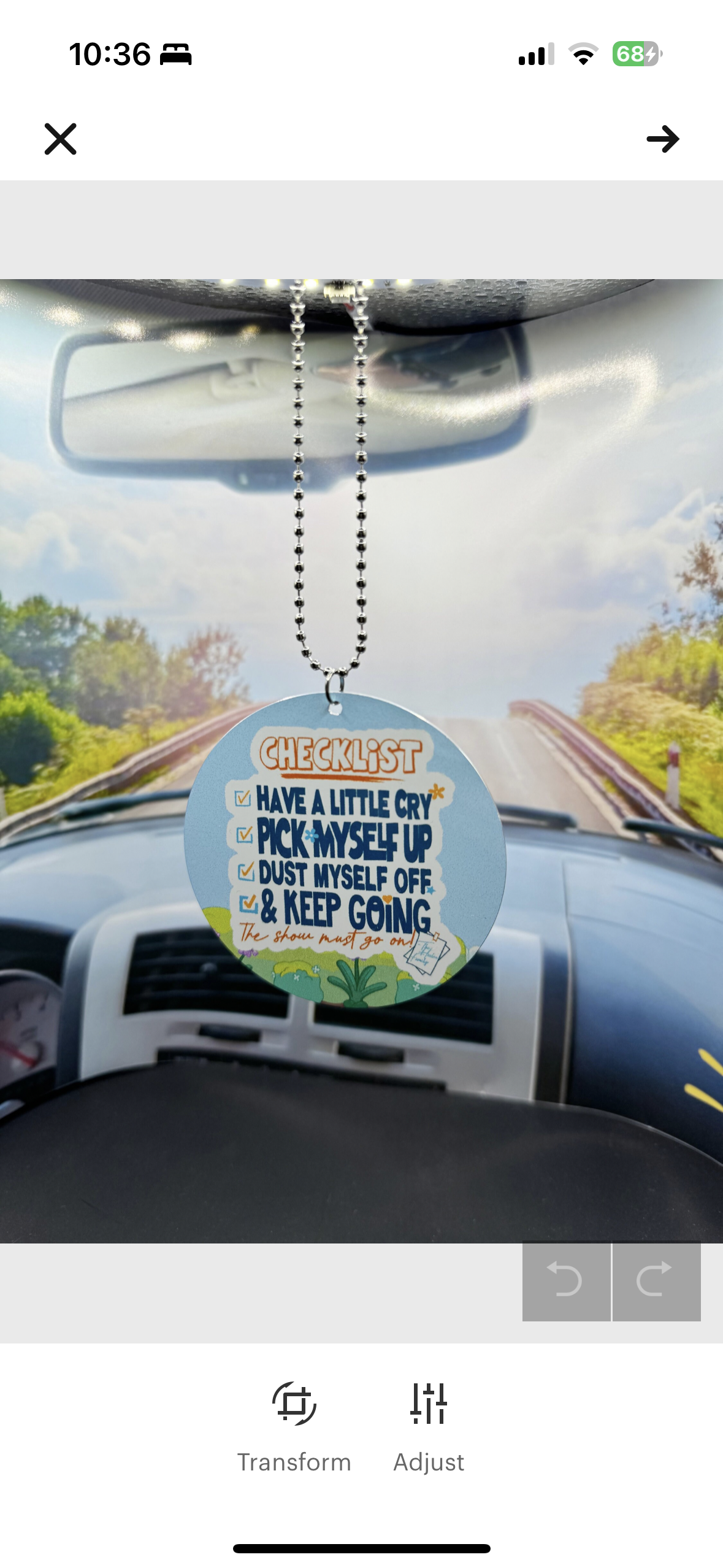 Bluey, Janet and Rita’s Driving School Rear view mirror charm, car accessory