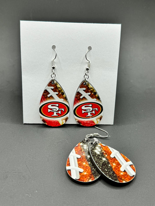 San Francisco 49ers Super Bowl Earrings