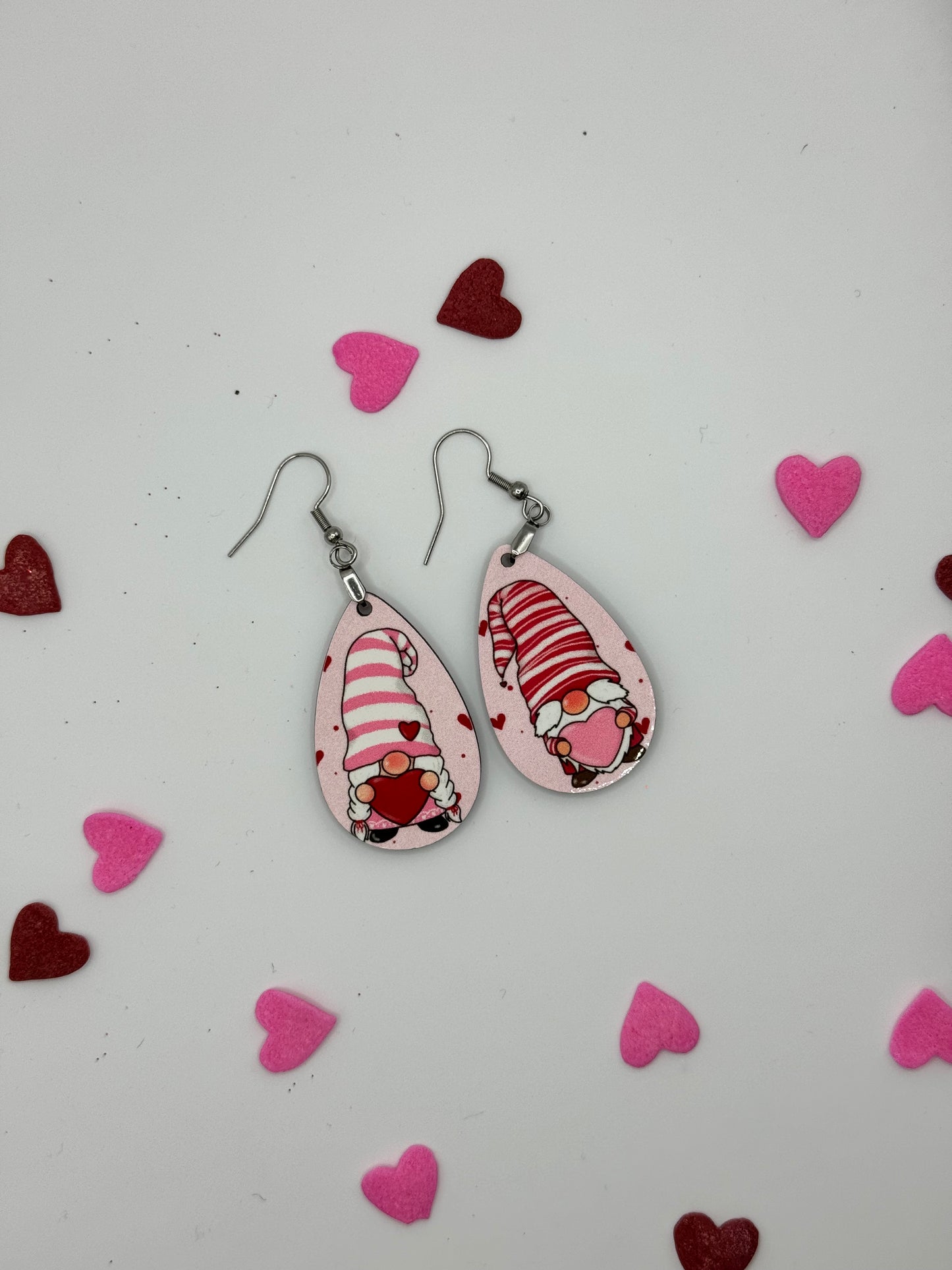 Gnome Valentine Earrings