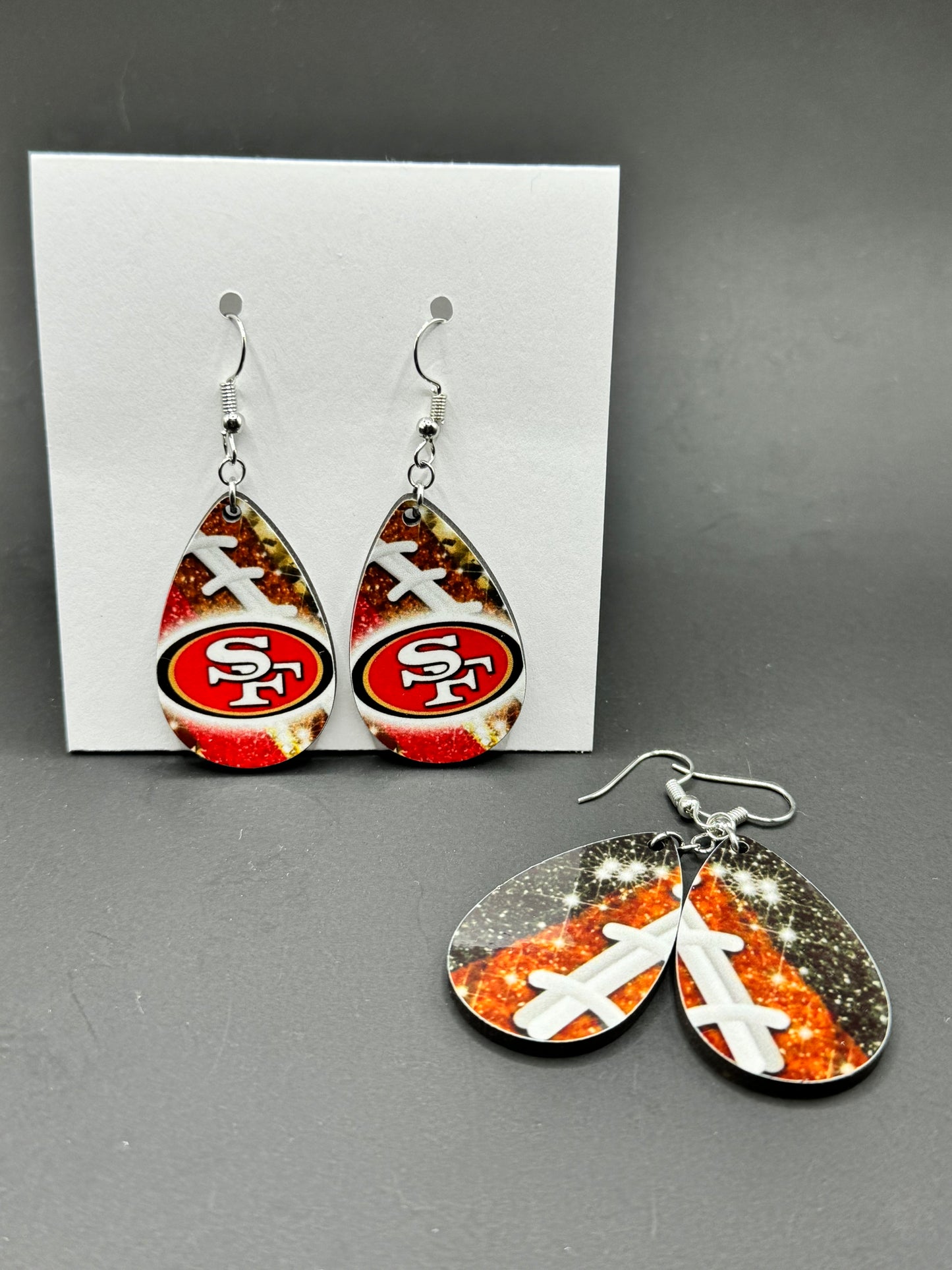 San Francisco 49ers Super Bowl Earrings