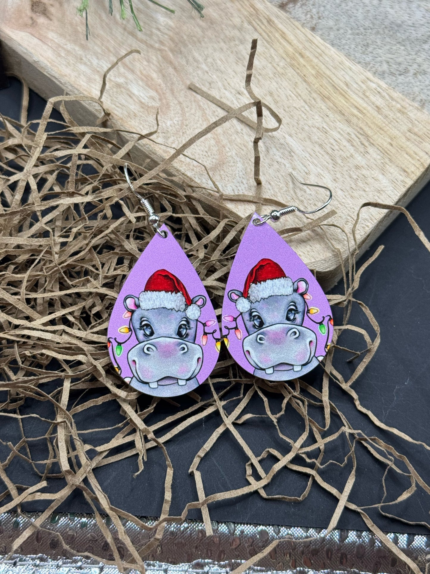 Hippopotamus Earrings