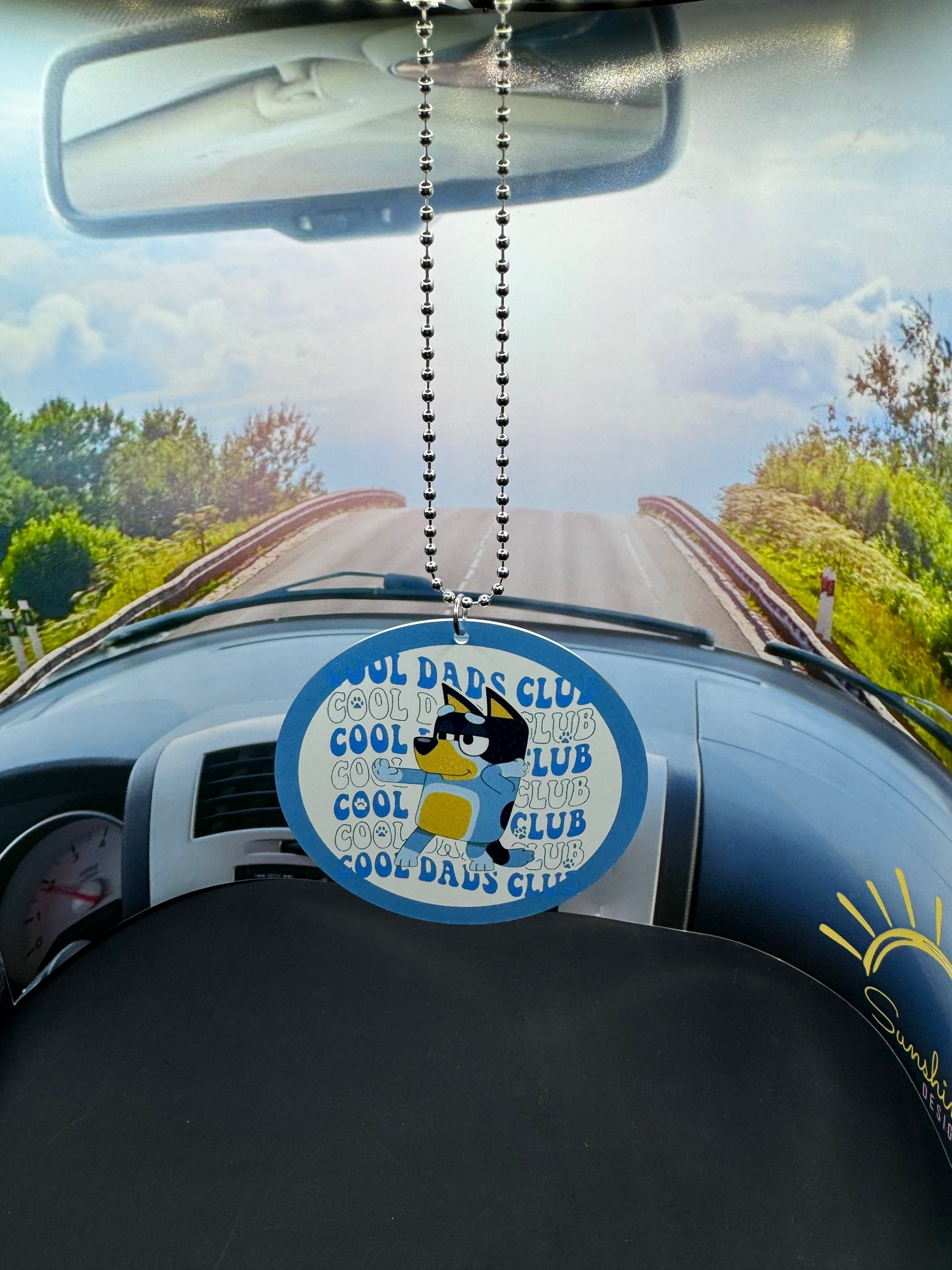 Bluey, Dad life, cool dads club Rear view mirror charm, car accessory