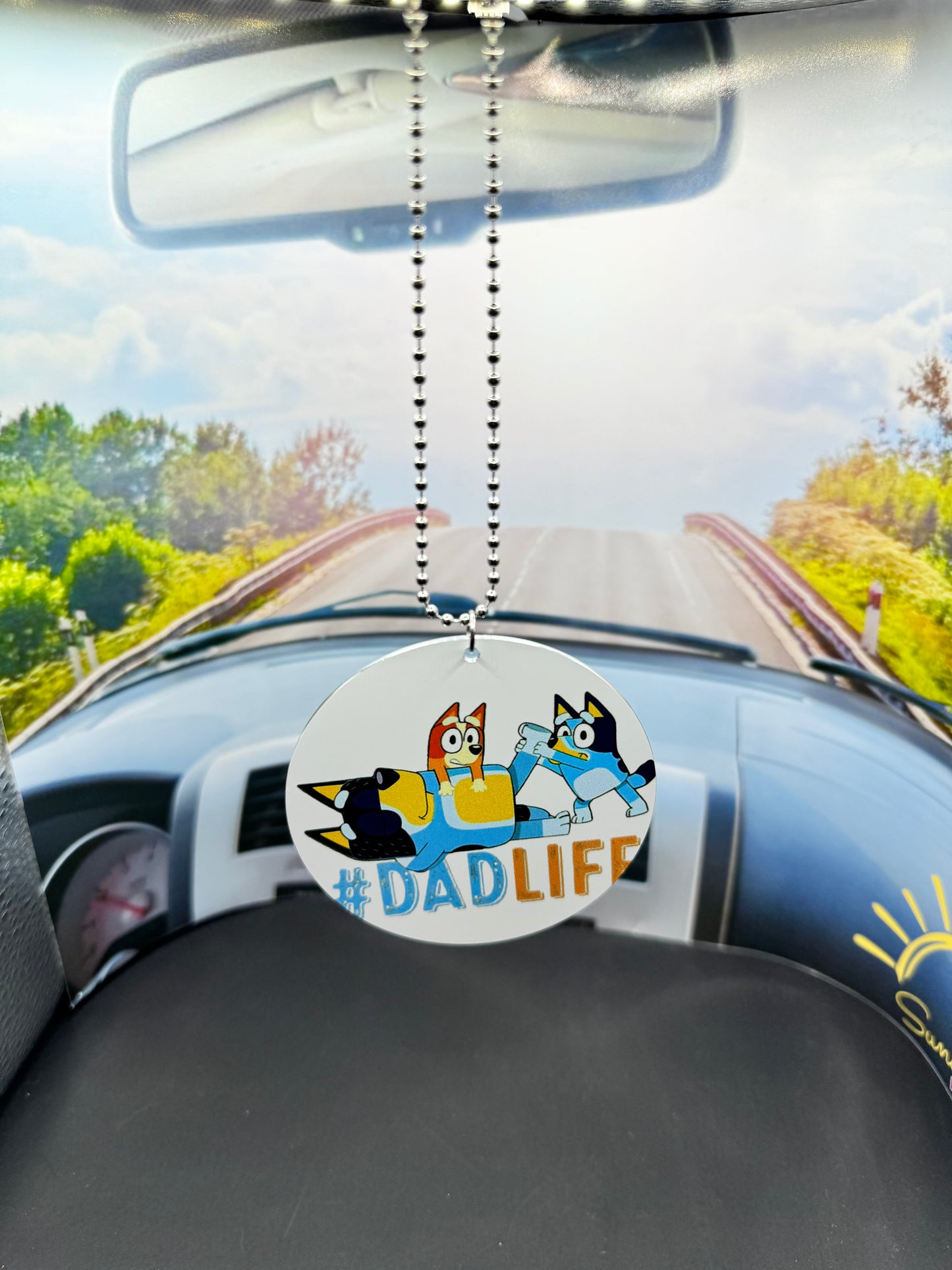 Bluey, Dad life, cool dads club Rear view mirror charm, car accessory