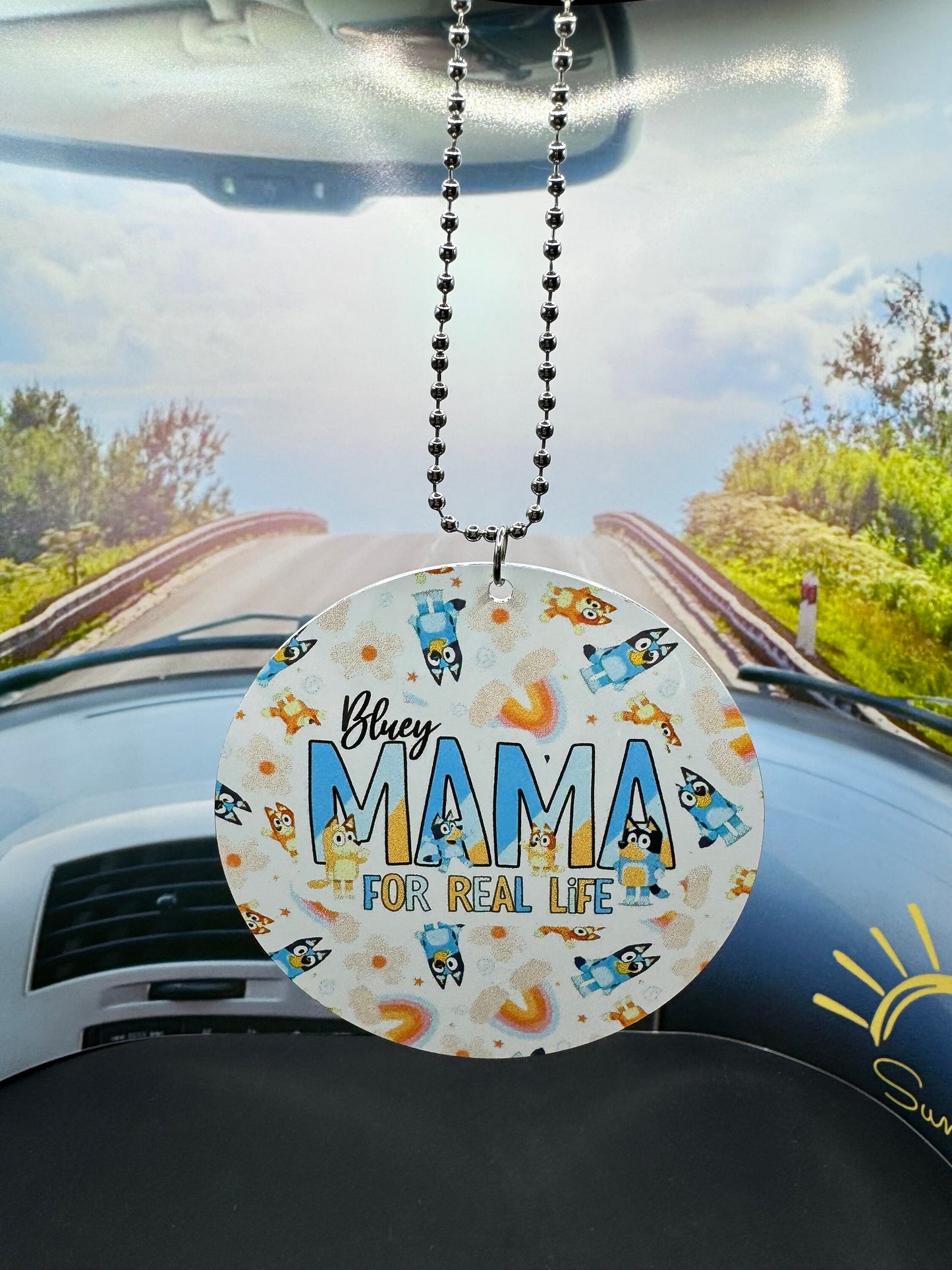 Bluey, Mama for real life, Rear view mirror charm, car accessory