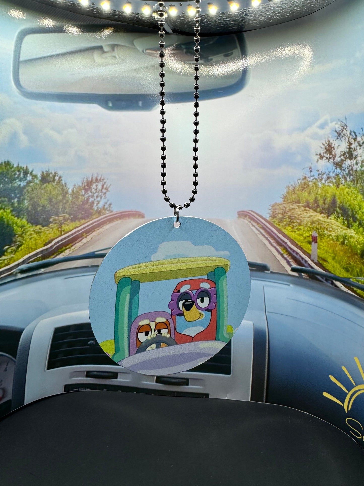 Bluey, Grannies Theft Auto Rear view mirror charm, car accessory