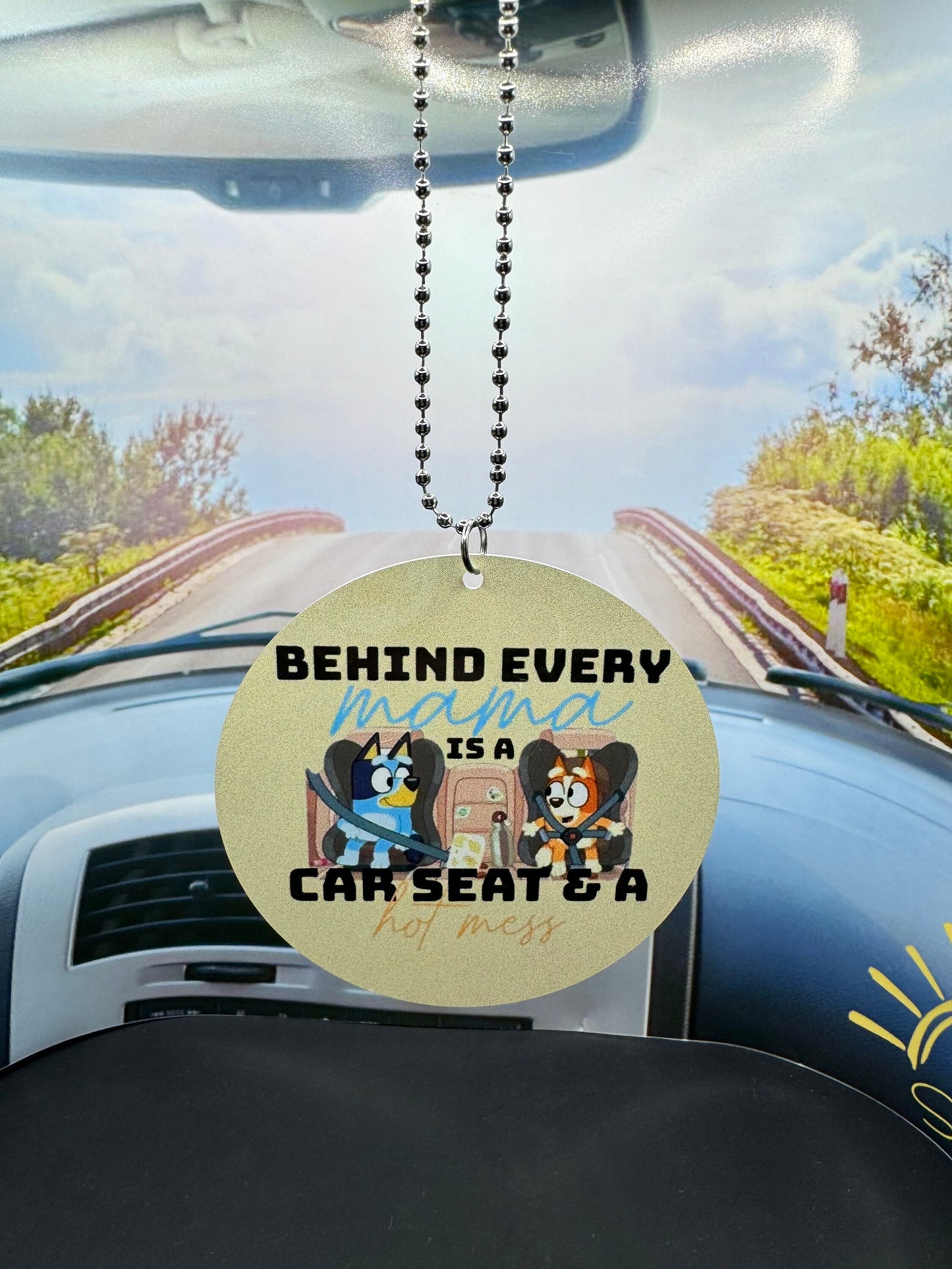 Bluey, Mama for real life, Rear view mirror charm, car accessory