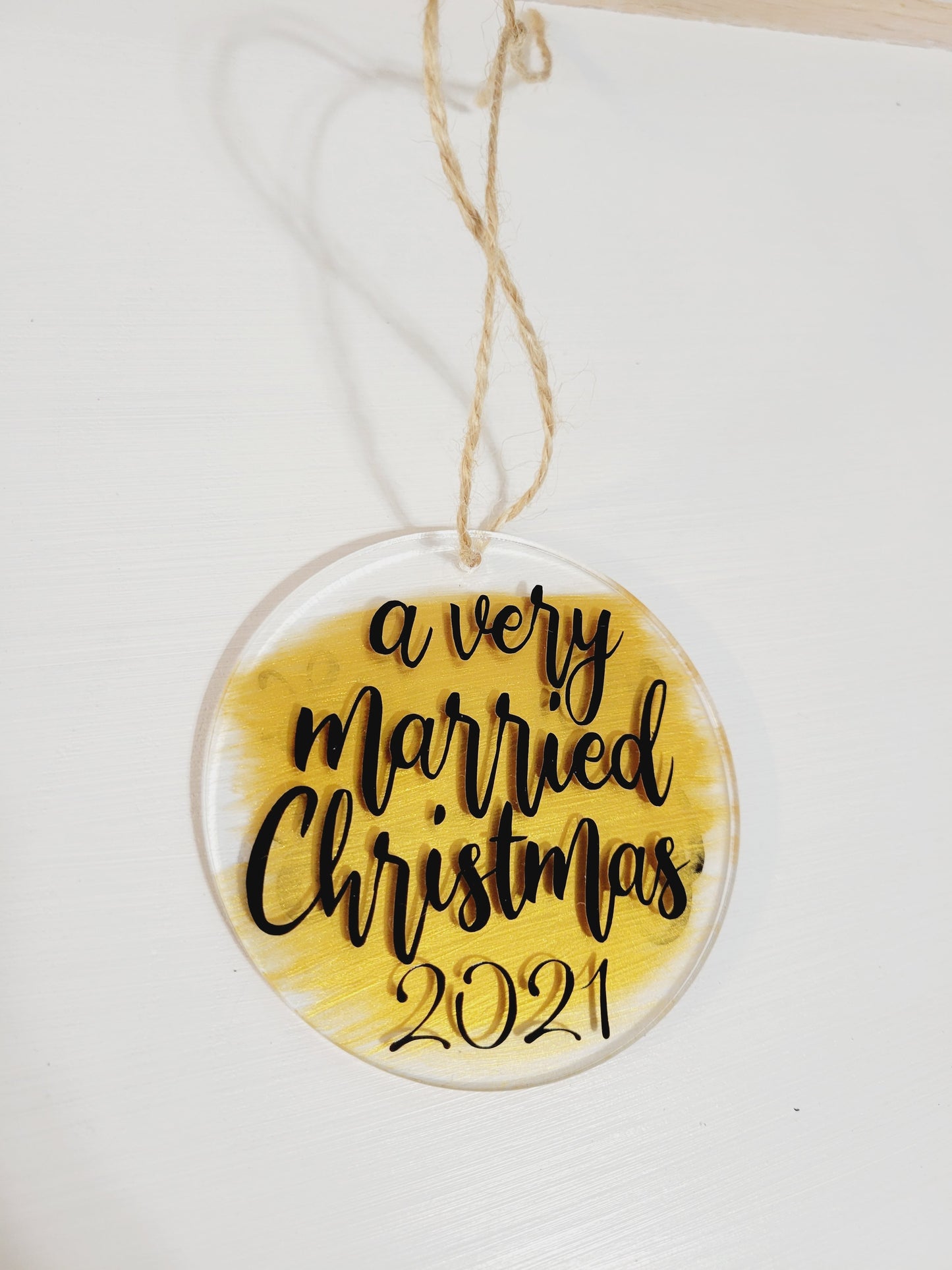 Married Christmas Ornament/ custom order