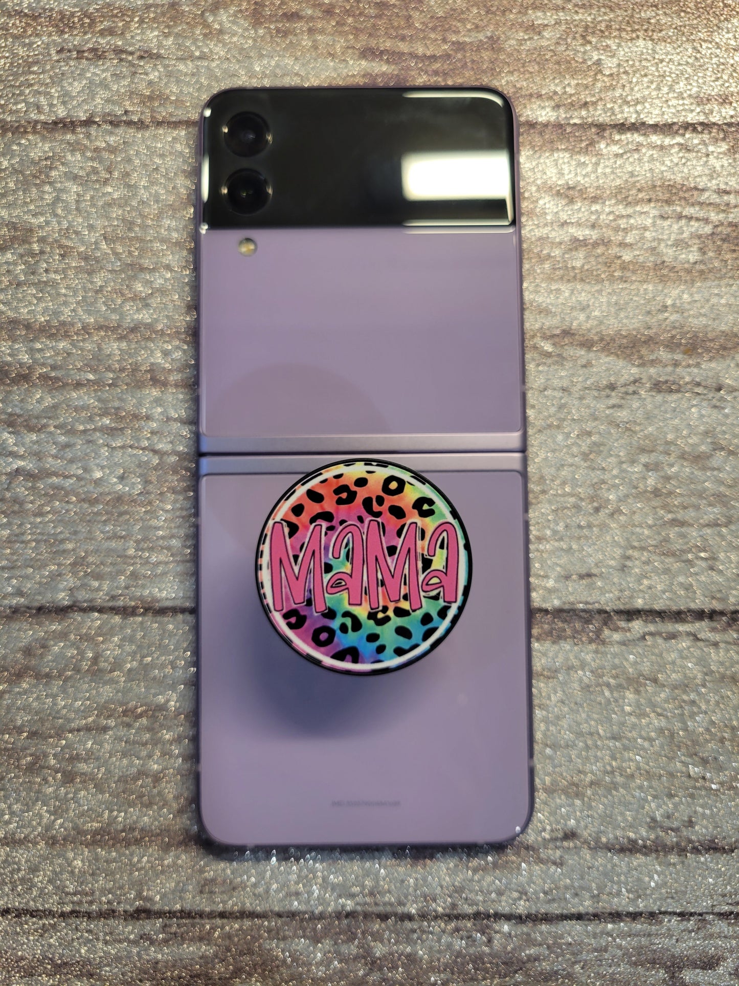 Mama colorful cheetah phone grip