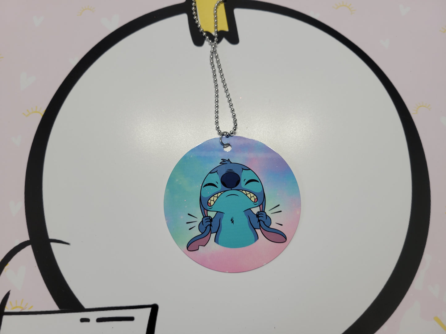 Stitch all stressed out rear view mirror charm, car accessory