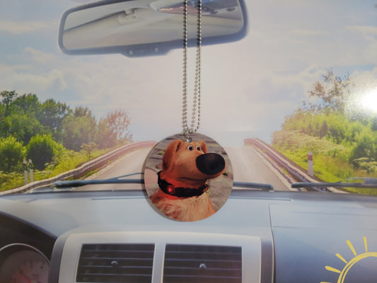 Dug, Squirrel rear view mirror charm, car accessory