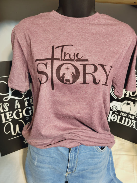 True Story t-shirt with matching earrings