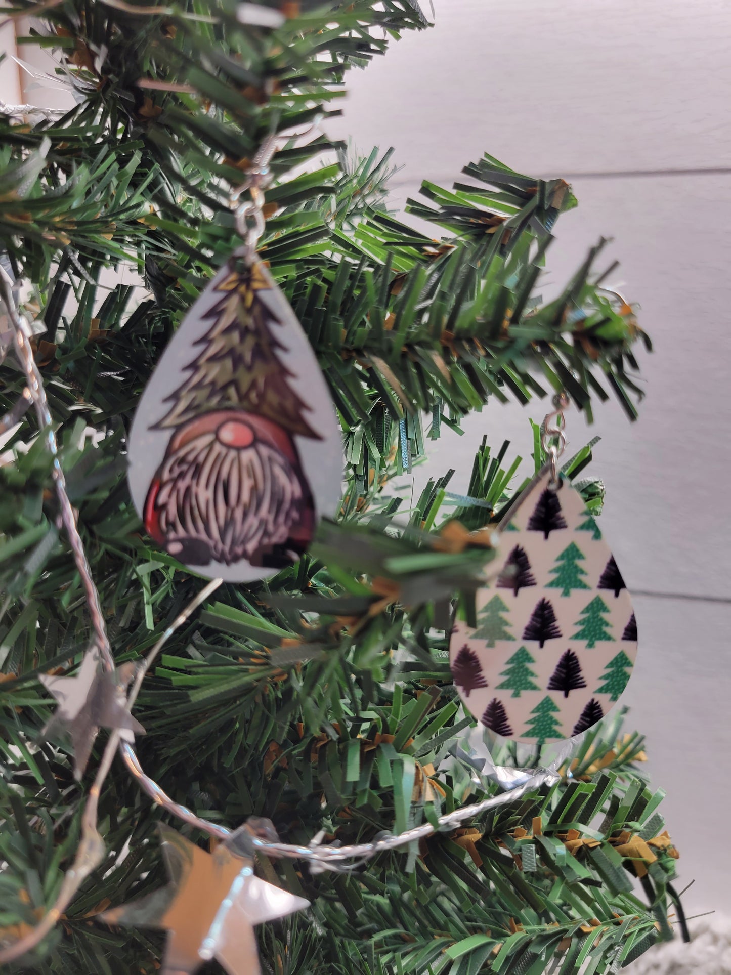 Gnome Christmas Tree Earrings