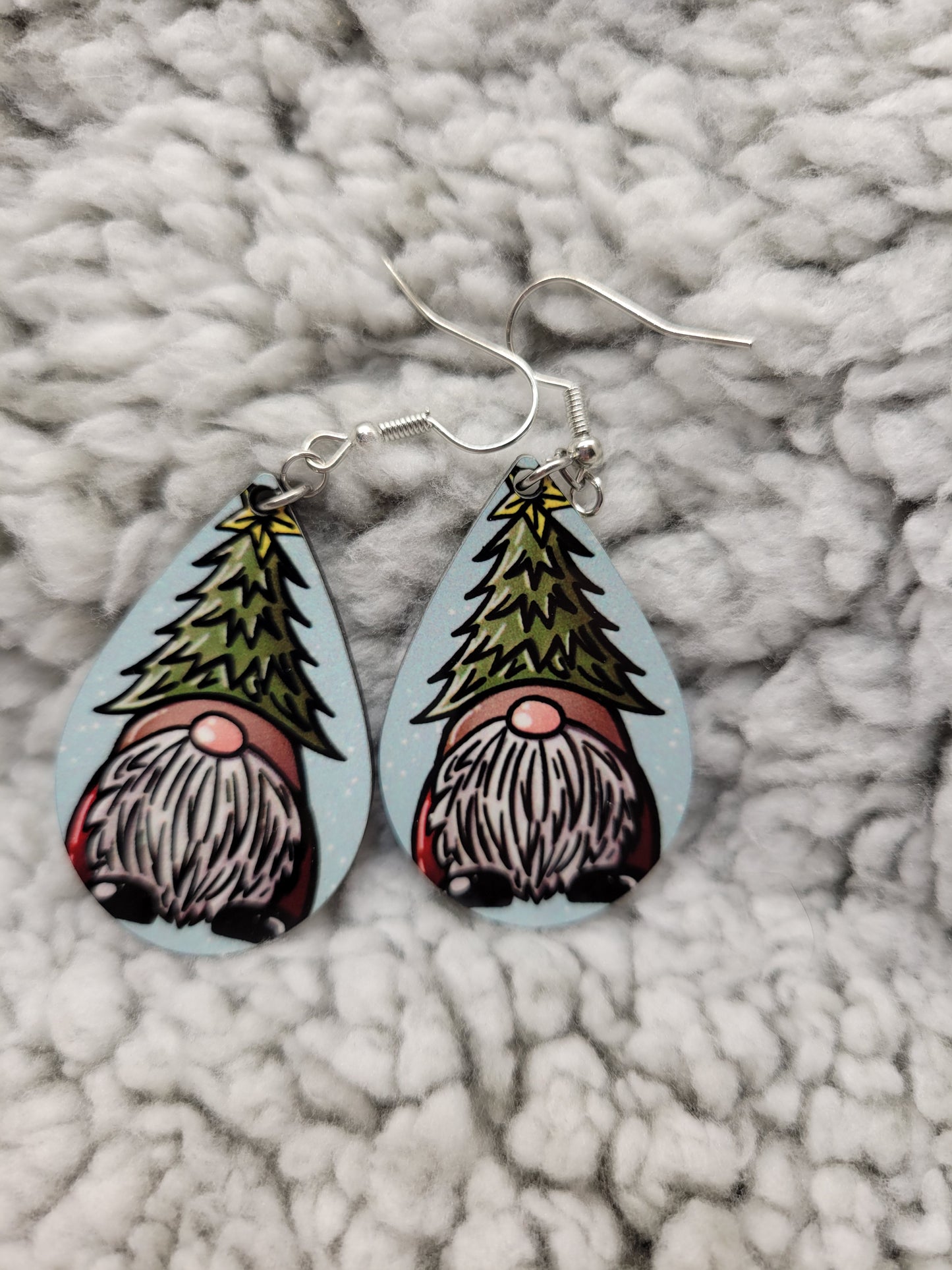Gnome Christmas Tree Earrings