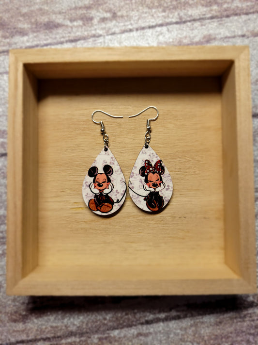 Mickey and Minnie Valentine Earrings
