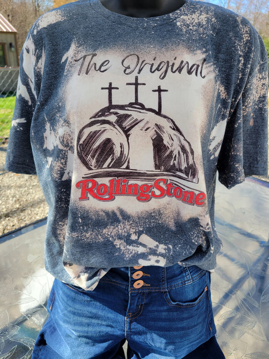 The Original Rolling Stone T-Shirt/ Destructed/Acid washed