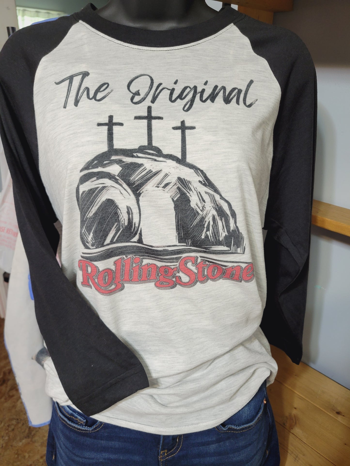 The Original Rolling Stone Raglan- Baseball Tee - 3/4 Length Sleeve