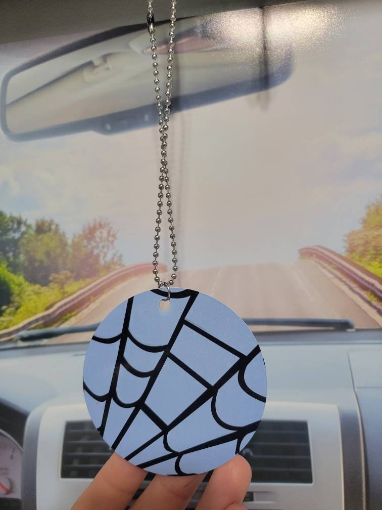 Spider Stitch, rear view mirror charm, car accessory