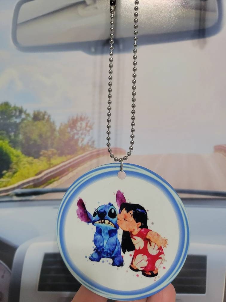 Lilo and Stitch, rear view mirror charm, car accessory