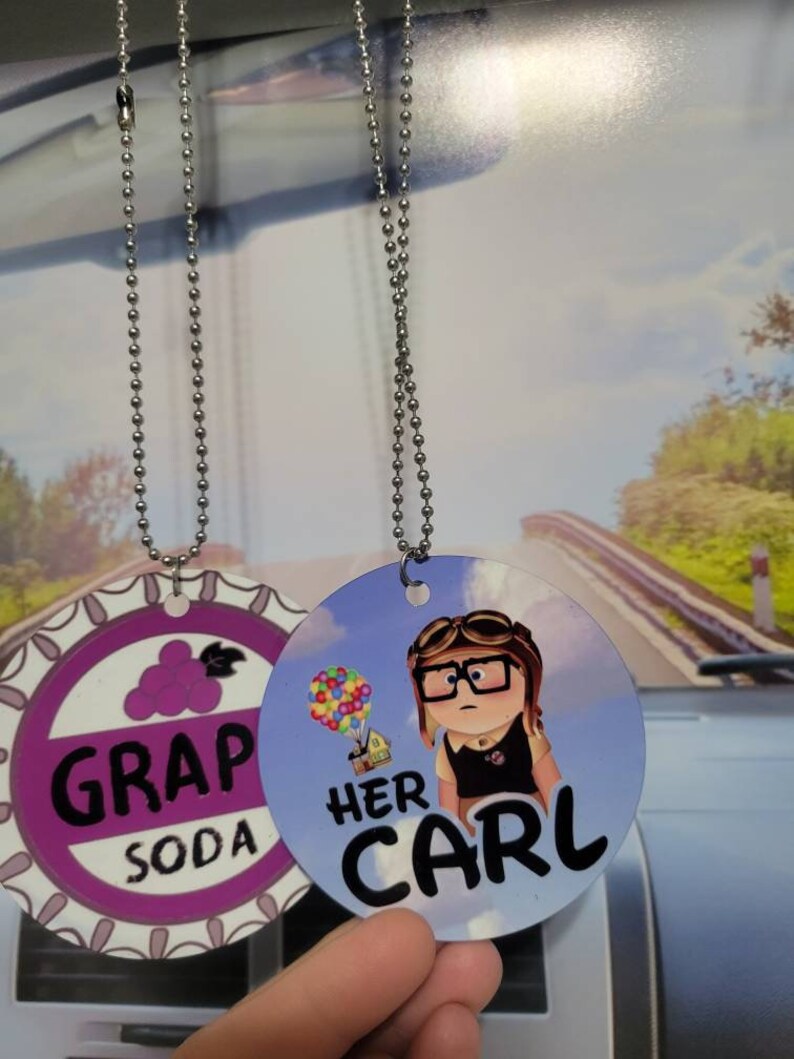 Grape Soda, Rear view mirror charm set, car accessory